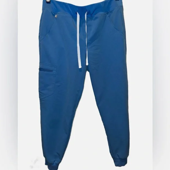 (2 of 2) Figs Women’s Zamora Jogger Scrub Pants Capri Blue Sz MP - Picture 3 of 5